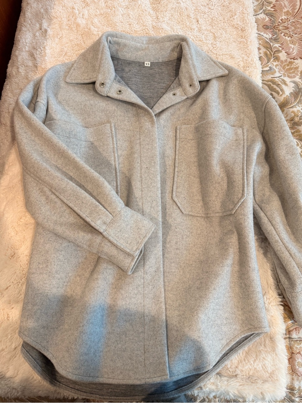 Light Gray Women's Heather Shacket